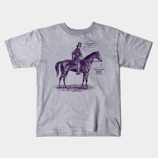 Whip Neigh Neigh Kids T-Shirt by Hillary White Rabbit